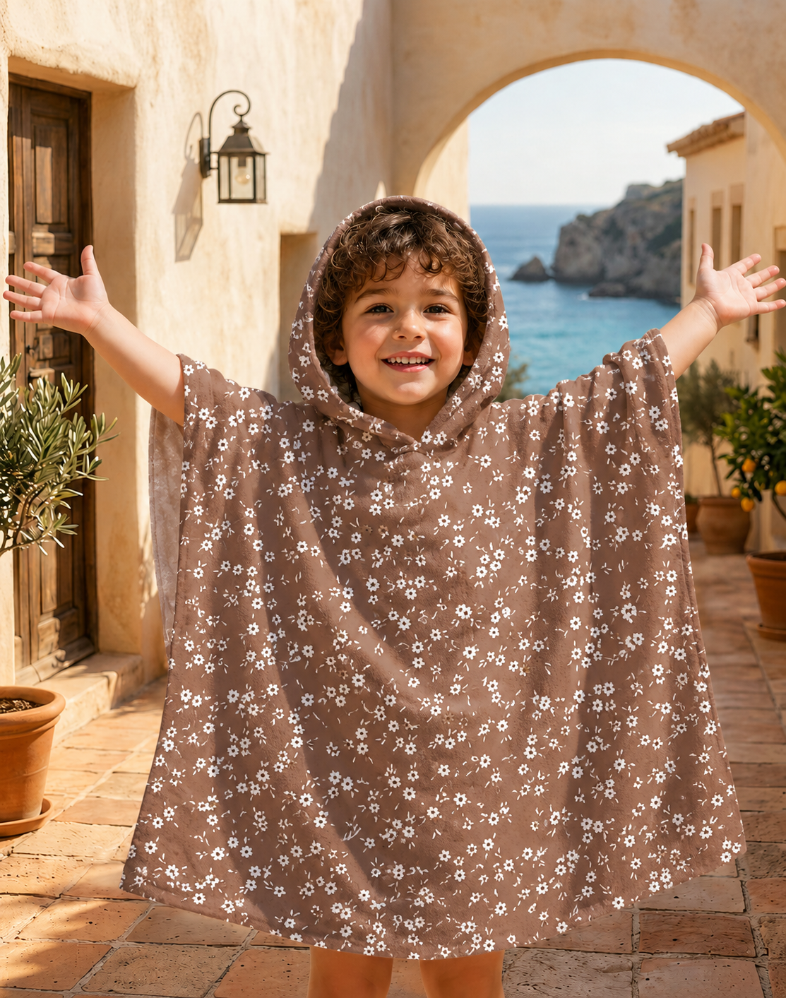 Poncho Serviette Bébé de Plage à Capuche – Microfibre Absorbante Motifs Animaux