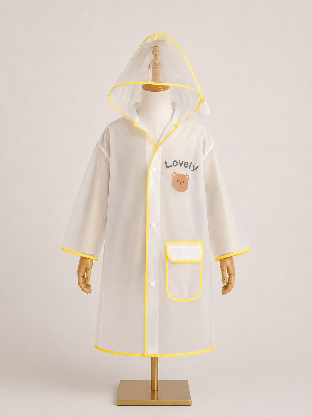Poncho de Pluie Enfant Transparent à Capuche – Imperméable Léger École