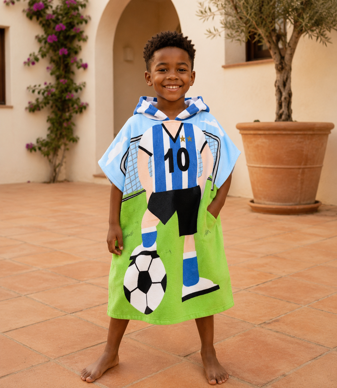 Poncho Serviette Enfant de Bain à Capuche – Microfibre Absorbante Plage & Piscine