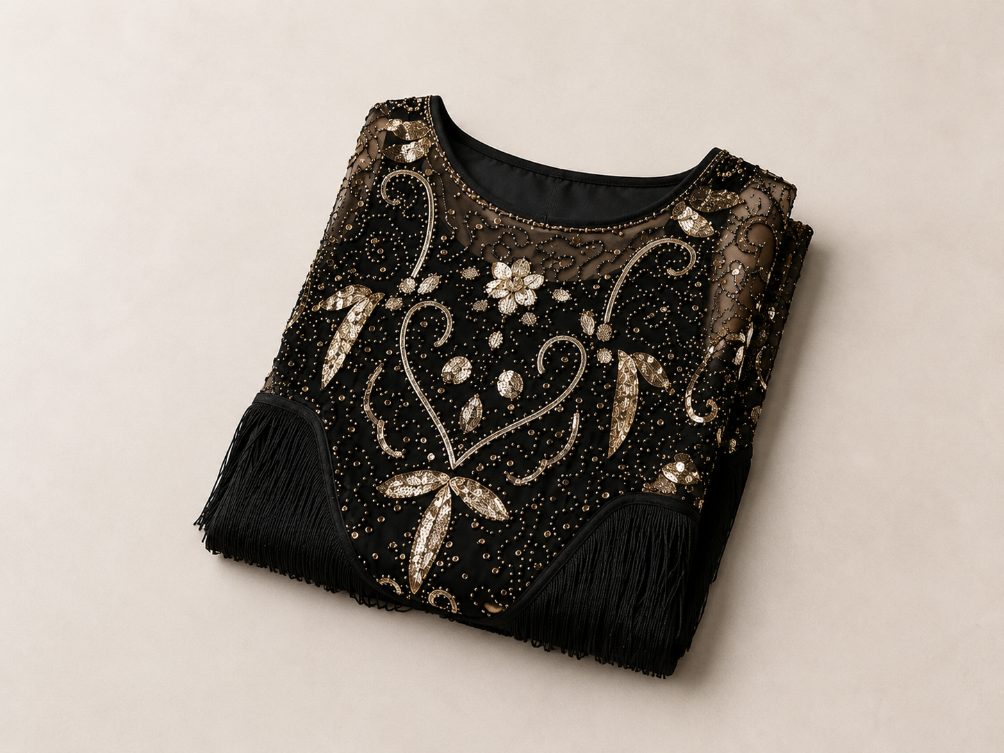 Poncho Femme à Paillettes et Glands – Cape de Soirée Glamour Festive