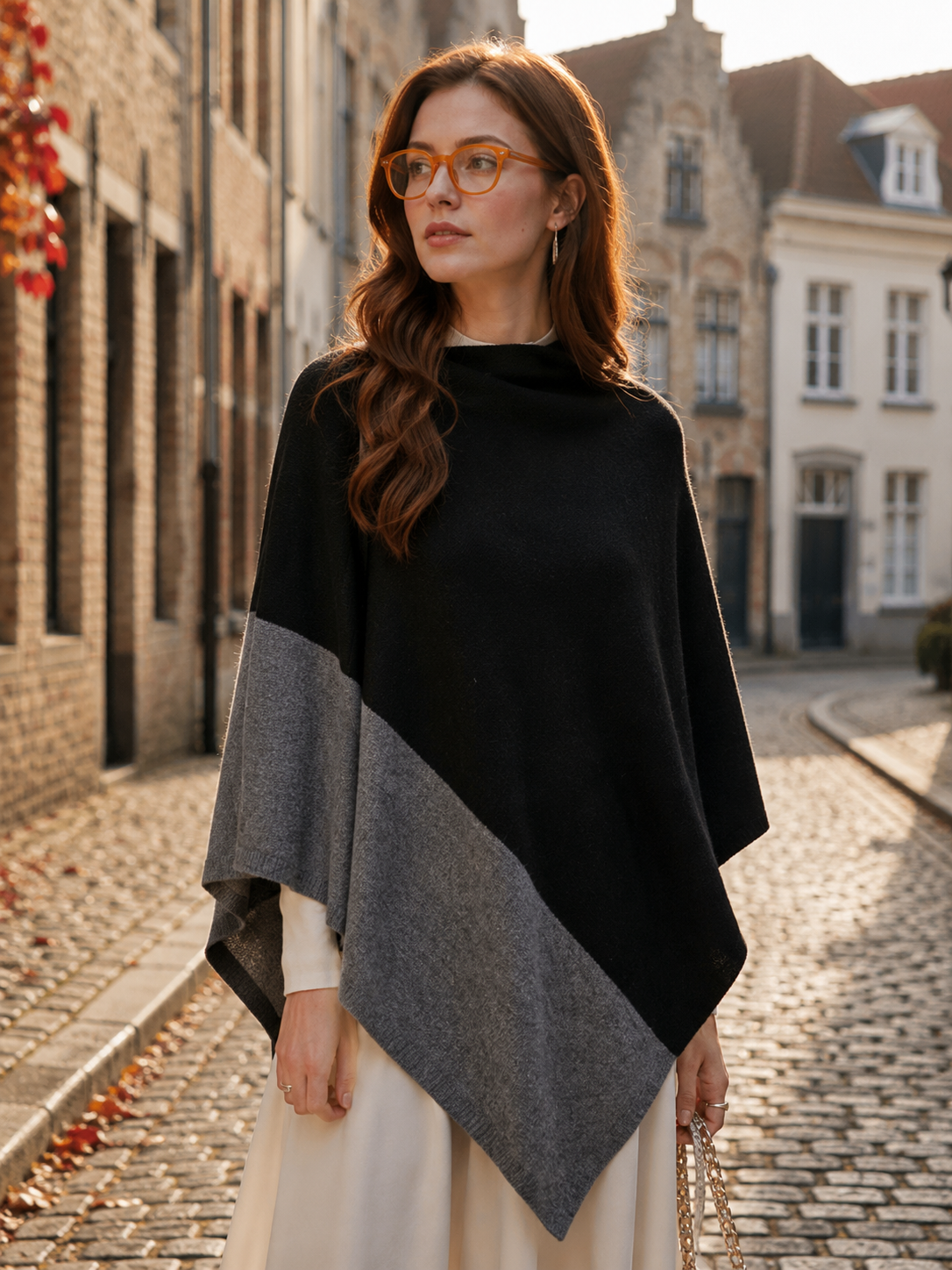 Poncho Cape Femme en Laine Mérinos – Douce, Chaude et Respirante