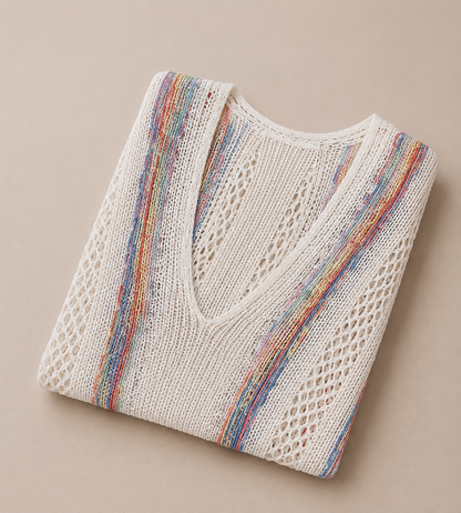 Cardigan Femme Bohème Ajouré à Pompons – Châle de Plage Léger d'Été