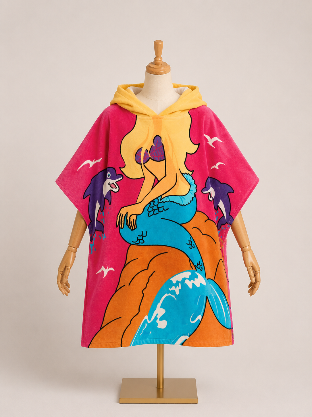 Poncho Serviette Enfant de Bain à Capuche – Microfibre Absorbante Plage & Piscine