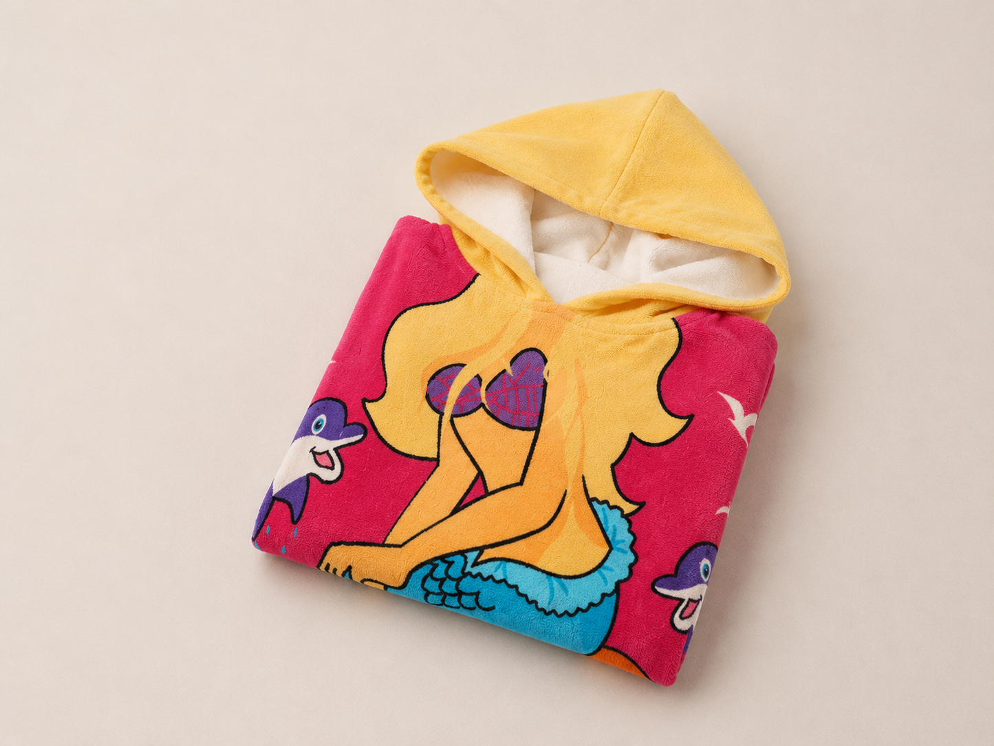 Poncho Serviette Enfant de Bain à Capuche – Microfibre Absorbante Plage & Piscine