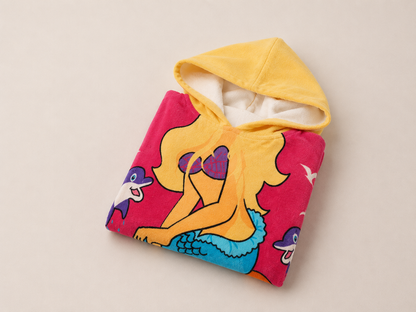 Poncho Serviette Enfant de Bain à Capuche – Microfibre Absorbante Plage & Piscine
