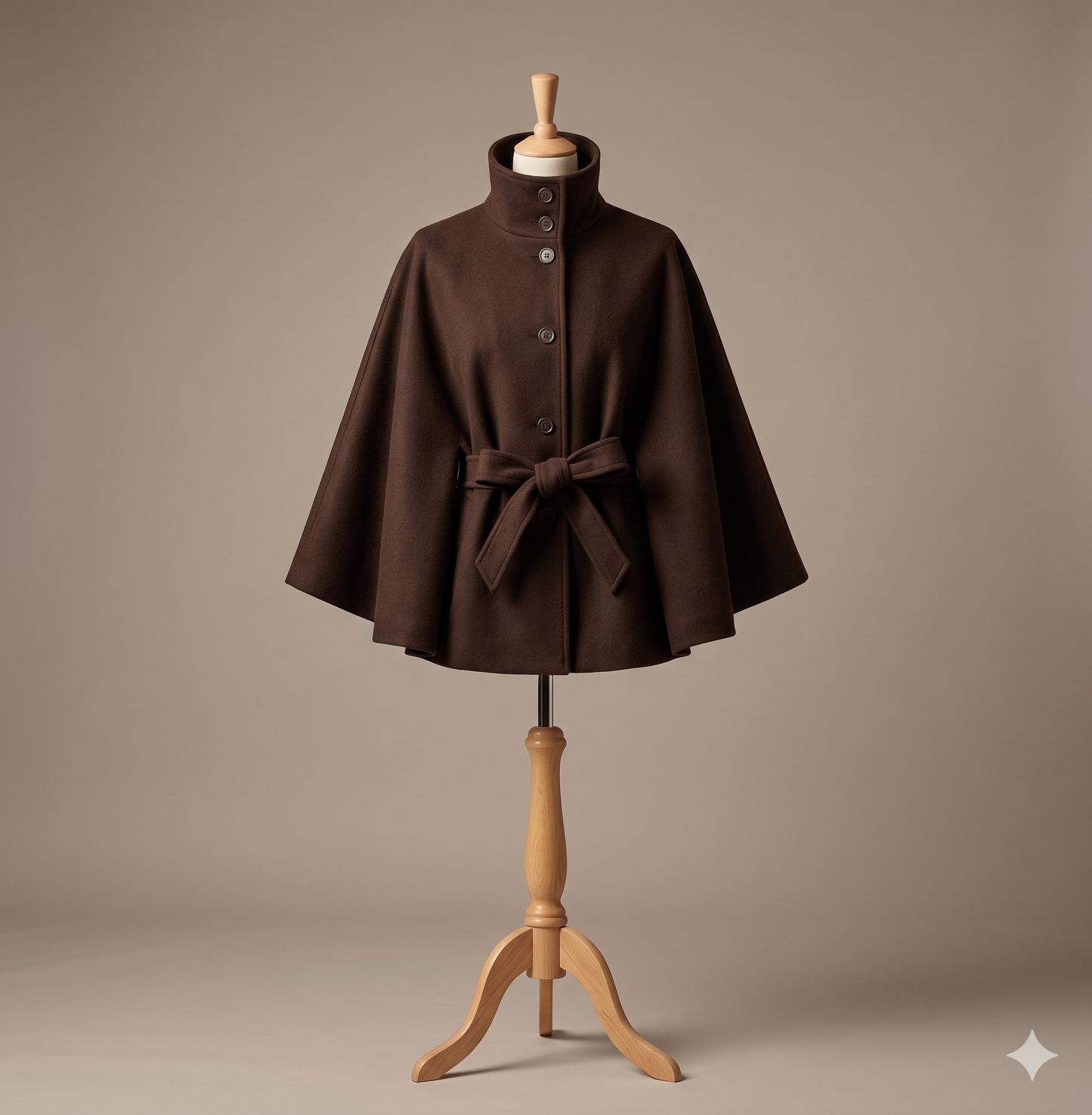 Poncho Manteau Femme Vintage à Carreaux – Cape Chaude Bohème Mi-Saison