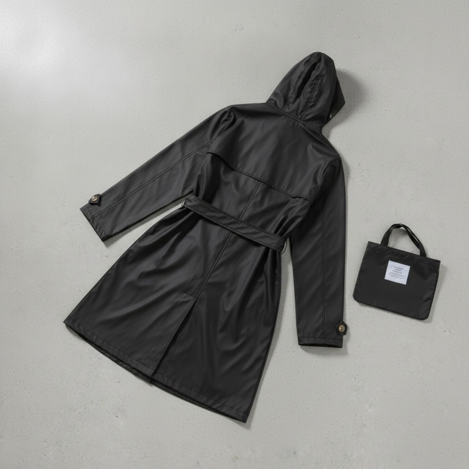 Poncho Imperméable Mince pour Femme, Imperméable Long, Slim, Adultes, Randonnée en Plein Air, Manteau de Pluie Coupe-Vent avec Ceinture, Mode Femme