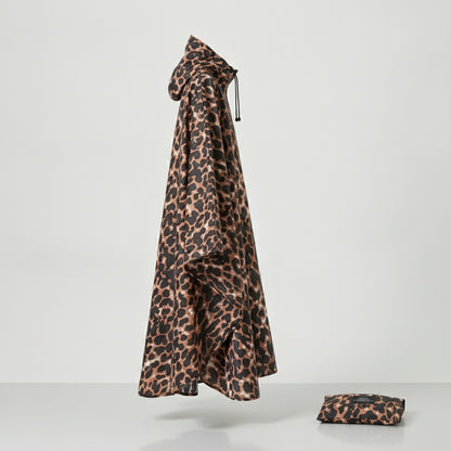Mode grande taille femmes léopard imperméable léger manteau de pluie Poncho dames imperméable cape imperméables adultes coupe-vent vêtements de pluie