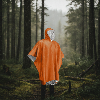Poncho Imperméable à Capuche – Militaire, Coupe-Vent Randonnée & Camping