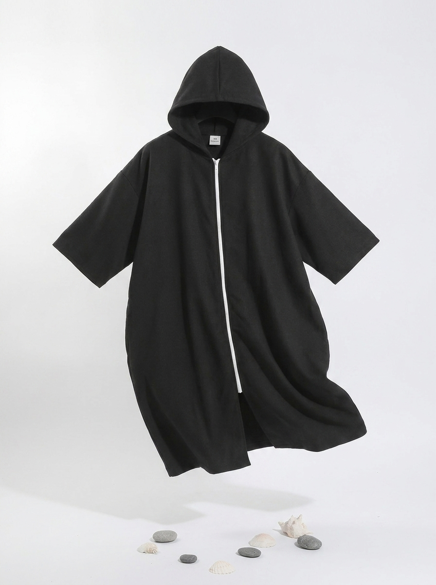 Poncho de Bain Surf en Microfibre à Capuche – Séchage Rapide, Adulte