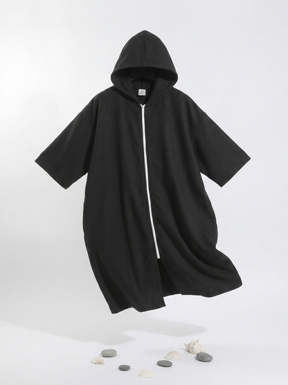 Poncho de Bain Surf en Microfibre à Capuche – Séchage Rapide, Adulte
