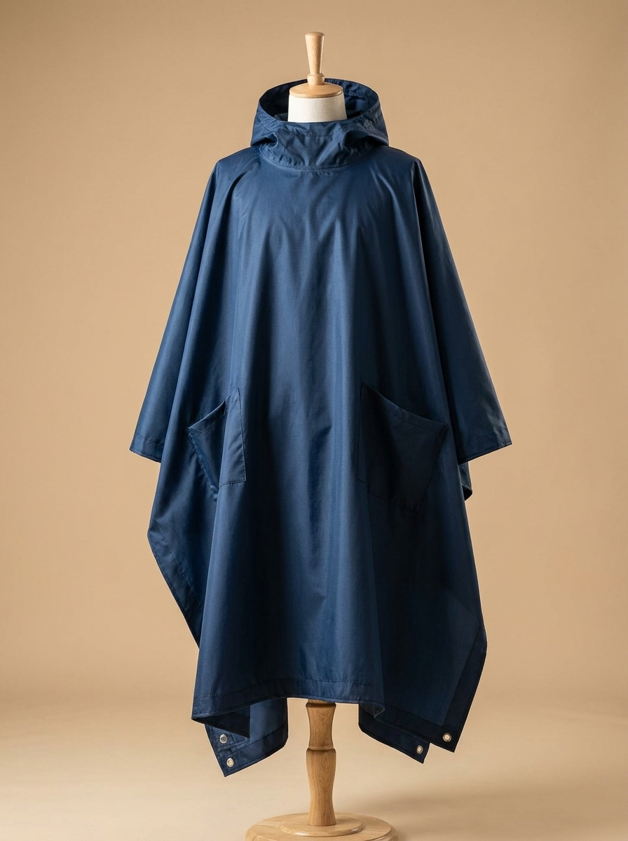 Poncho Imperméable 3-en-1 Homme à Capuche – Coupe-Vent, Grande Taille