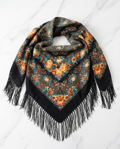 Poncho Châle Femme Ethnique à Franges – Cape Bohème Ample Mi-Saison