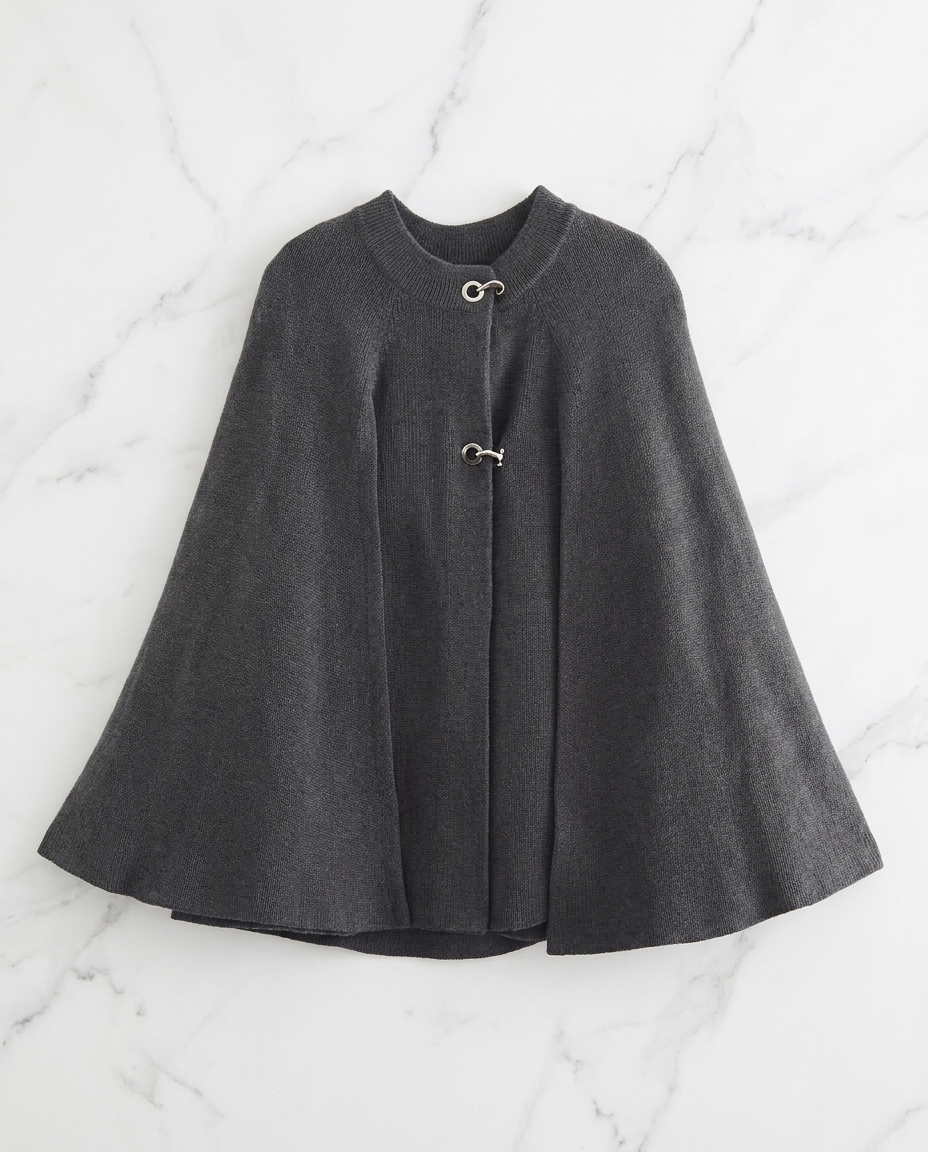 Poncho Boléro Femme Tricoté à Manches Courtes – Cape Chaude Mi-Saison