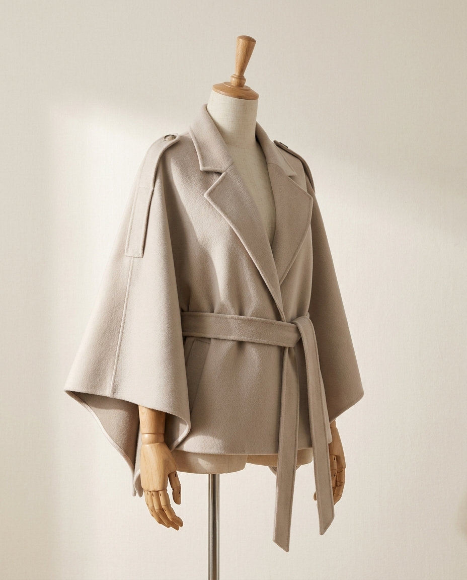 Poncho Cape Femme en Laine Douce – Chaude et Élégante Mi-Saison
