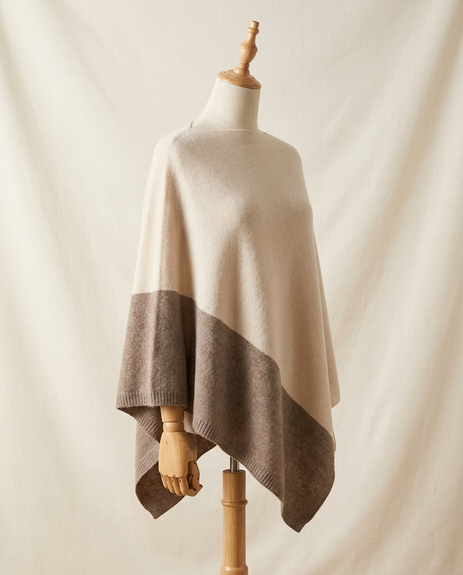 Poncho Cape Femme en Laine Mérinos – Douce, Chaude et Respirante