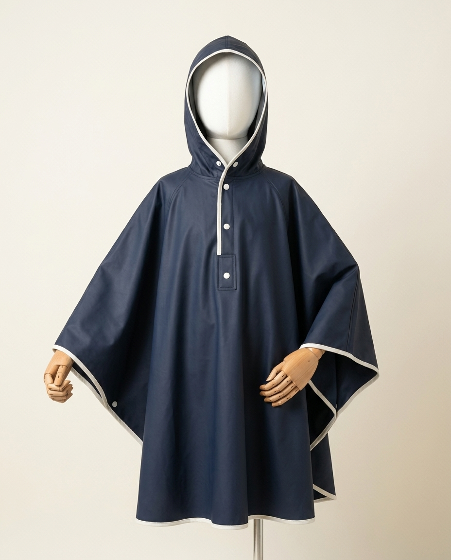 Poncho Imperméable Enfant à Capuche – Respirant Coupe-Vent École & Plein Air