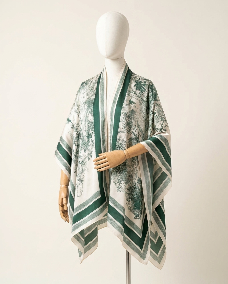 Poncho Écharpe Femme en Satin UPF 50+ – Anti-UV Léger Plage & Été