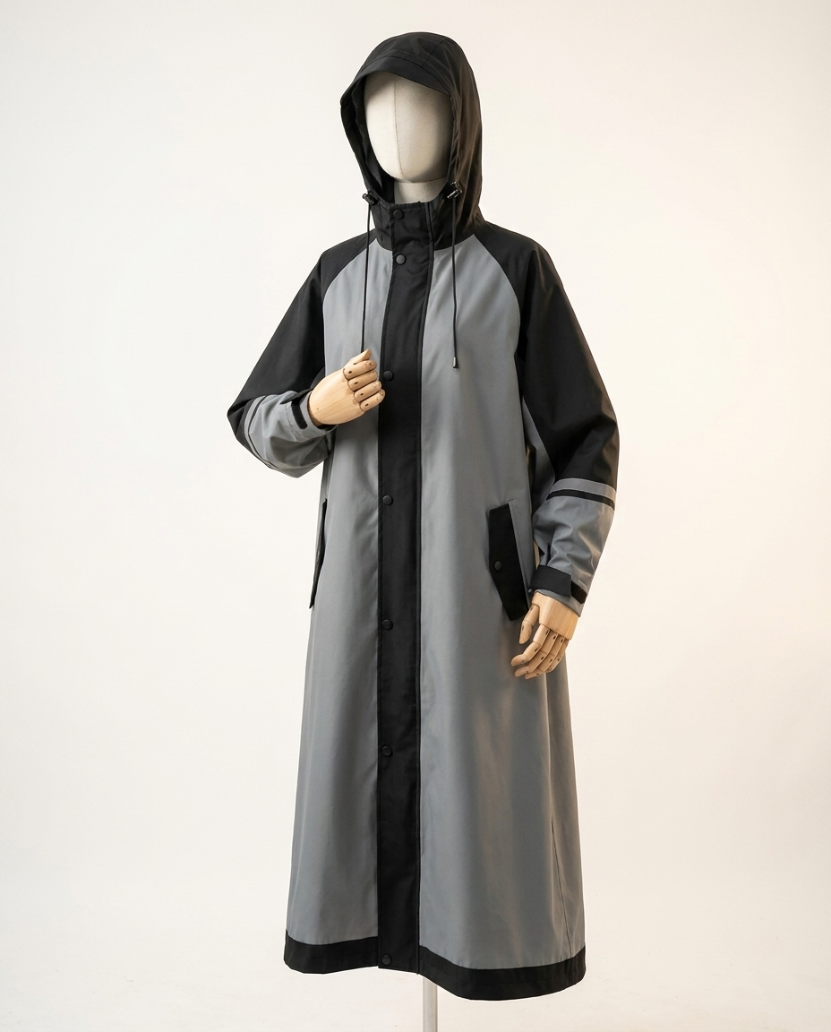 Poncho Imperméable Moto à Capuche – Coupe-Vent Bandes Réfléchissantes