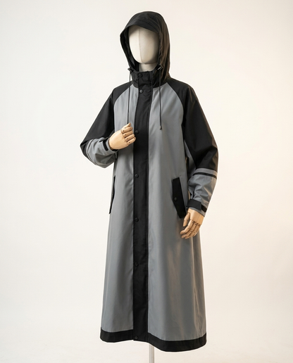Poncho Imperméable Moto à Capuche – Coupe-Vent Bandes Réfléchissantes