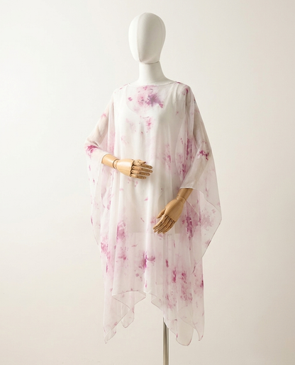 Poncho Châle Femme Léger à Fleurs – Cape Fluide d'Été Élégante