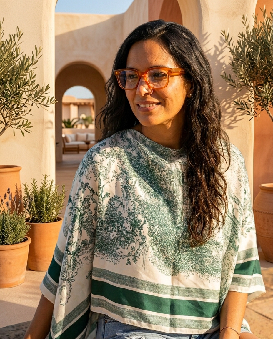 Poncho Écharpe Femme en Satin UPF 50+ – Anti-UV Léger Plage & Été