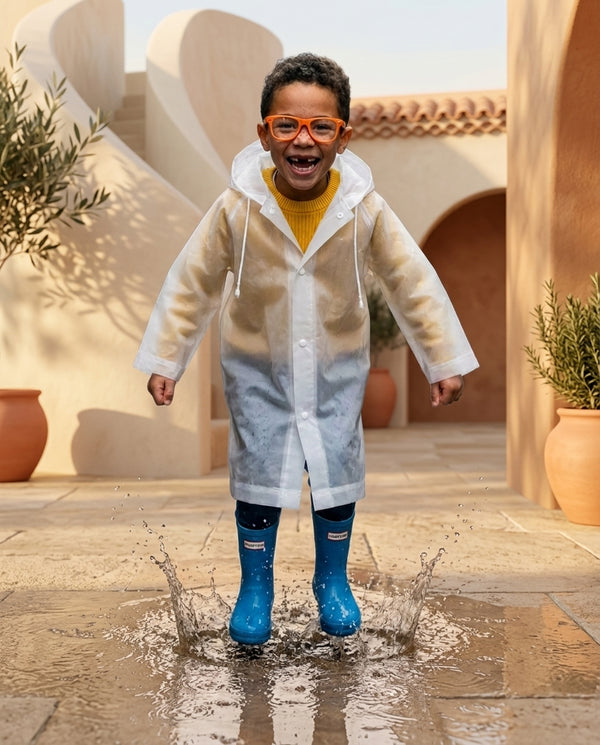 Poncho de Pluie Enfant Intégral à Capuche – Imperméable École & Sorties