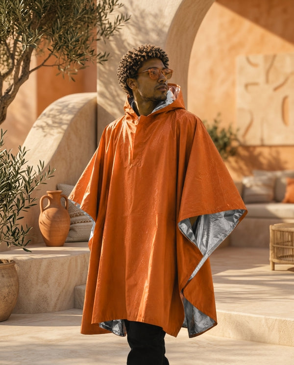 Poncho Imperméable à Capuche – Militaire, Coupe-Vent Randonnée & Camping