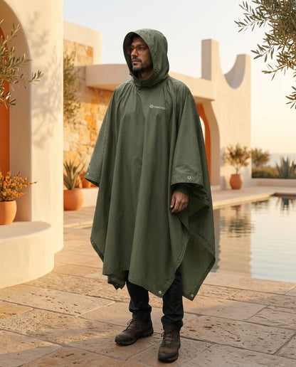 Poncho de Pluie Tente 3-en-1 – Abri Imperméable Camping & Randonnée