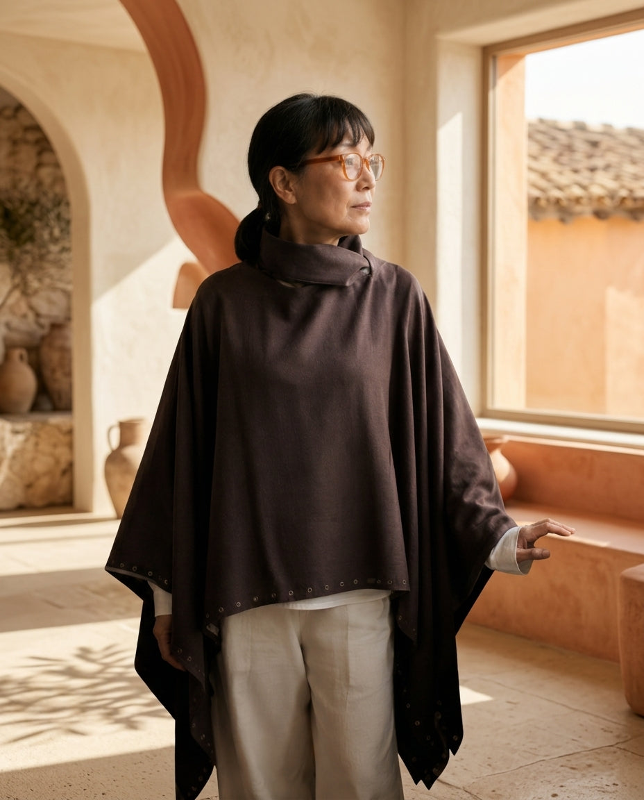 Poncho Cape Femme d'Été à Rivets – Cache-Maillot Léger Plage & Festival