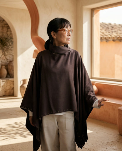 Poncho Cape Femme d'Été à Rivets – Cache-Maillot Léger Plage & Festival
