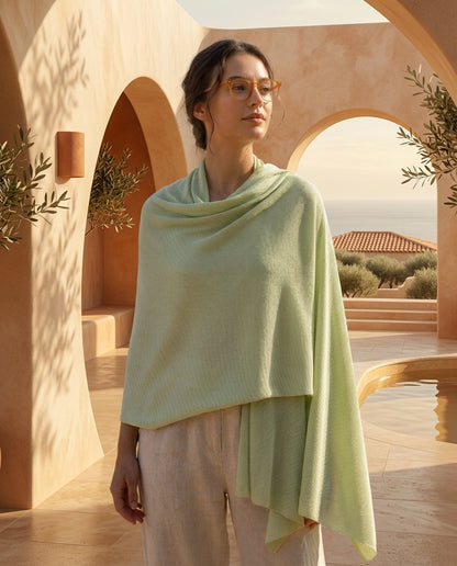 Poncho Châle Femme en Soie Glacée – Cape Fluide Élégante Soirée