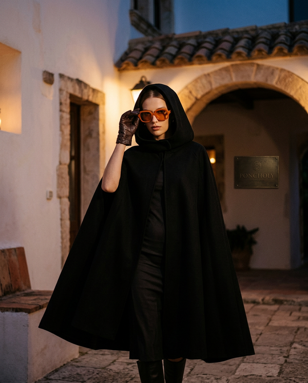 Cape Poncho Gothique à Capuche - Poncholy
