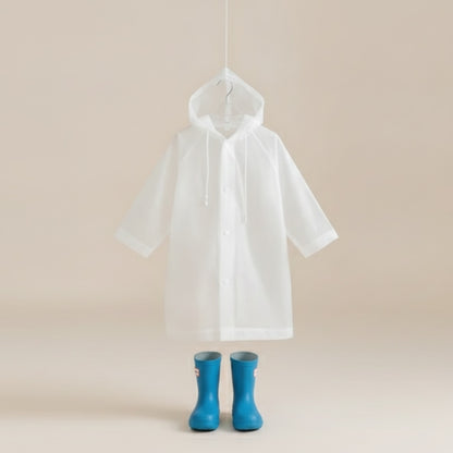 🛒 Imperméable jetable pour enfants, combinaison longue, adapté aux enfants portant des sacs d'école, poncho de pluie long