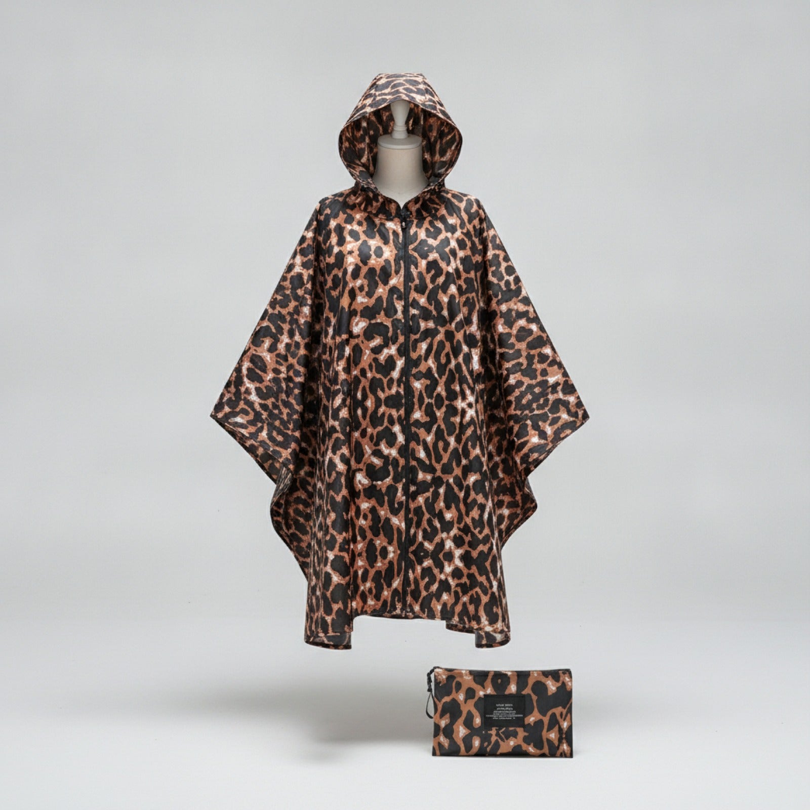 Mode grande taille femmes léopard imperméable léger manteau de pluie Poncho dames imperméable cape imperméables adultes coupe-vent vêtements de pluie