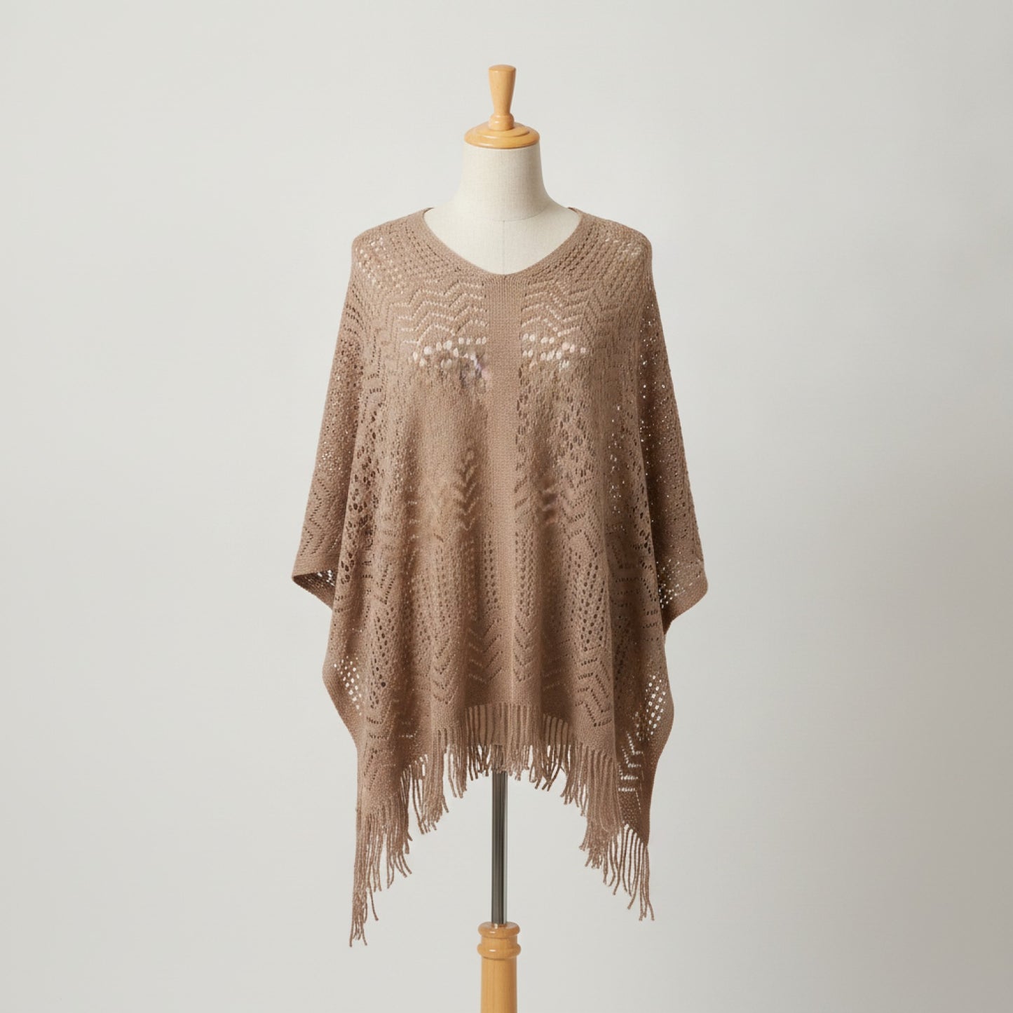 Nouveau décontracté femmes châle à la mode Poncho coton tricoté pull creux gland grande taille pull femme surdimensionné couvrir