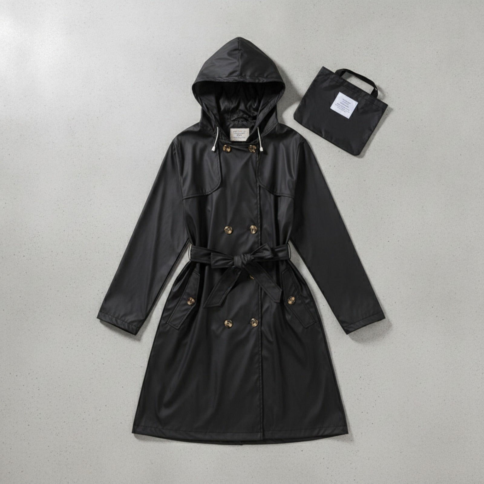 Poncho Imperméable Mince pour Femme, Imperméable Long, Slim, Adultes, Randonnée en Plein Air, Manteau de Pluie Coupe-Vent avec Ceinture, Mode Femme